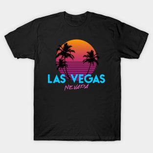 Las Vegas Nevada 80's Retro Sunset T-Shirt